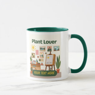 Personalisiertes Grün & Kreatives Arbeitsplatzdesi Tasse