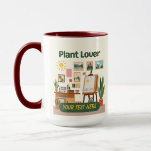 Personalisiertes Grün & Kreatives Arbeitsplatzdesi Tasse