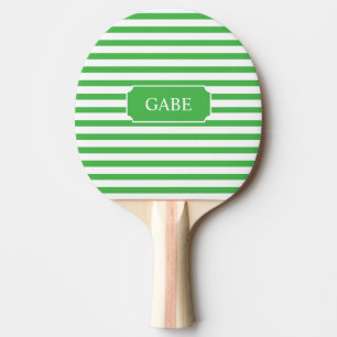 Personalisiertes grünes StreifenPing Pong Paddel Tischtennis Schläger
