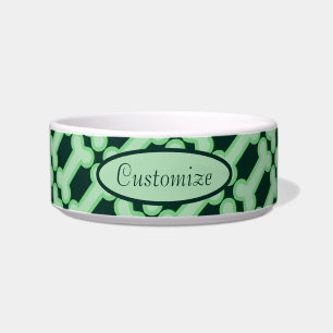 Personalisiertes Grünknochenmuster Napf