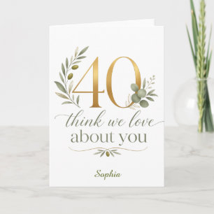 Personalisiertes Gruppen-Geschenk zum 40. Geburtst Karte