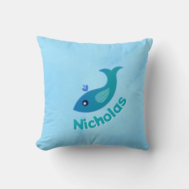 Personalisiertes "Gulp, Gulp"-Kissen Kissen (Vorderseite)