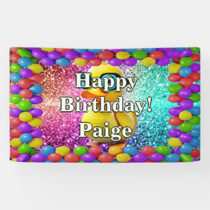 Personalisiertes Gummienten-Geburtstagsbanner Banner