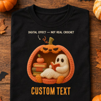 Personalisiertes Häkelbuch-Geist Halloween T-Shirt