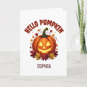 Personalisiertes Hallo Kürbis Halloween Freund Ges Karte