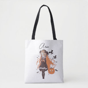 Personalisiertes Halloween-Anime-Mädchen mit Flede