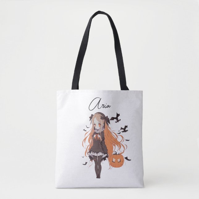 Personalisiertes Halloween-Anime-Mädchen mit Flede (Vorderseite)