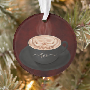 Personalisiertes Halloween Cappuccino Jack-o-Later Ornament