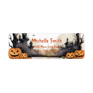 Personalisiertes Halloween Crow mit Mond
