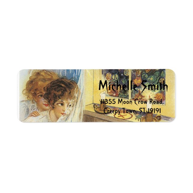 Personalisiertes Halloween Crow mit Mond (Vorne)