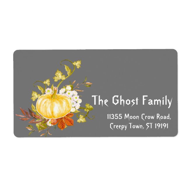 Personalisiertes Halloween Ghosts Pumpkin-Label (Vorne)