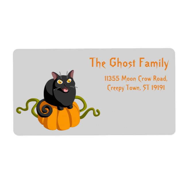 Personalisiertes Halloween Ghosts Pumpkin-Label (Vorne)