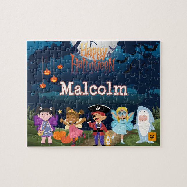 Personalisiertes Halloween-Kinderpuzzle  Puzzle (Horizontal)