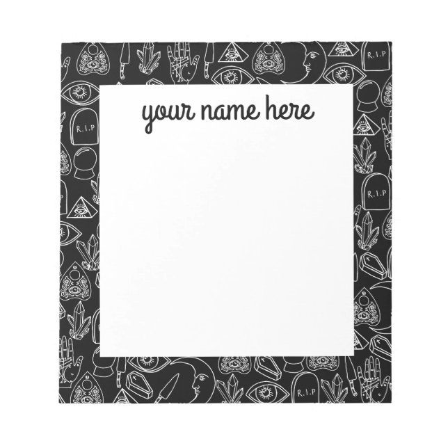 Personalisiertes Halloween Notepad Notizblock (Vorderseite)