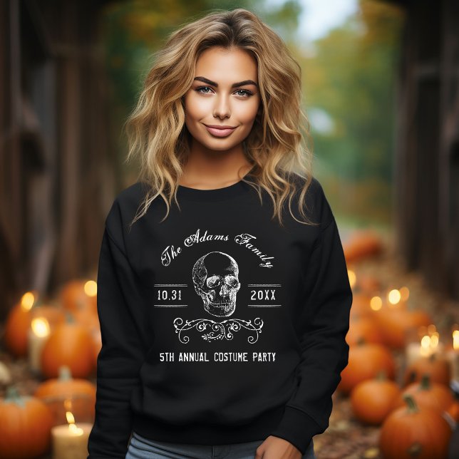 Personalisiertes Halloween-Party aus Schwarzweiß Sweatshirt (Von Creator hochgeladen)