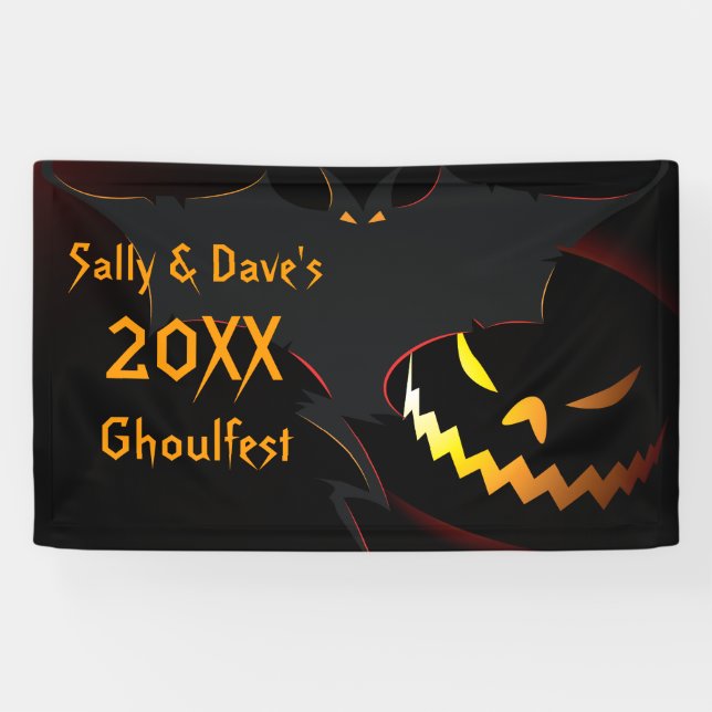 Personalisiertes Halloween-Party Banner Banner Lan (Horizontal)
