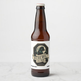 Personalisiertes Halloween-Party Beverage-Werewolv Bierflaschenetikett