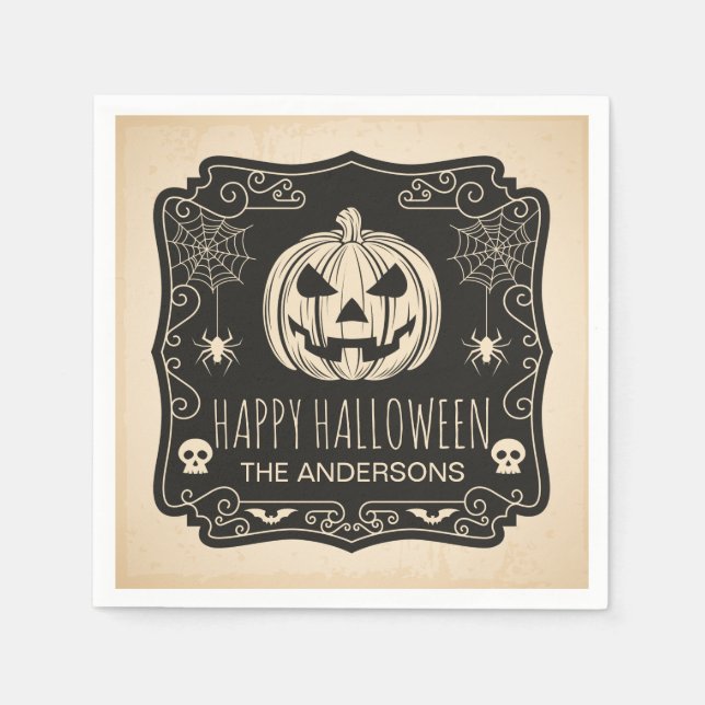 Personalisiertes Halloween-Party | Serviette (Vorderseite)