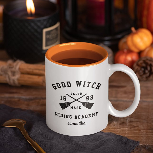 Personalisiertes Halloween-Reitakademie Zweifarbige Tasse (Von Creator hochgeladen)