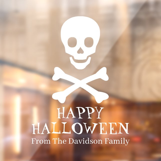 Personalisiertes Halloween-Skelett Fensteraufkleber (Blatt 2)