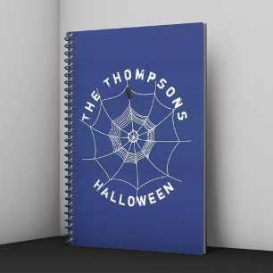 Personalisiertes Halloween-Spinnennetz-Notizbuch Notizblock