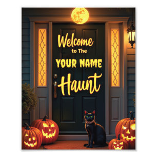 Personalisiertes Halloween-Wanddekor im Spuk Haus Fotodruck