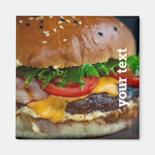 Personalisiertes Hamburger Foto Magnet