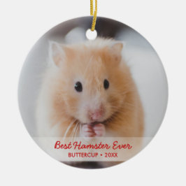 Personalisiertes Hamster Foto für Haustiere und Na Keramik Ornament