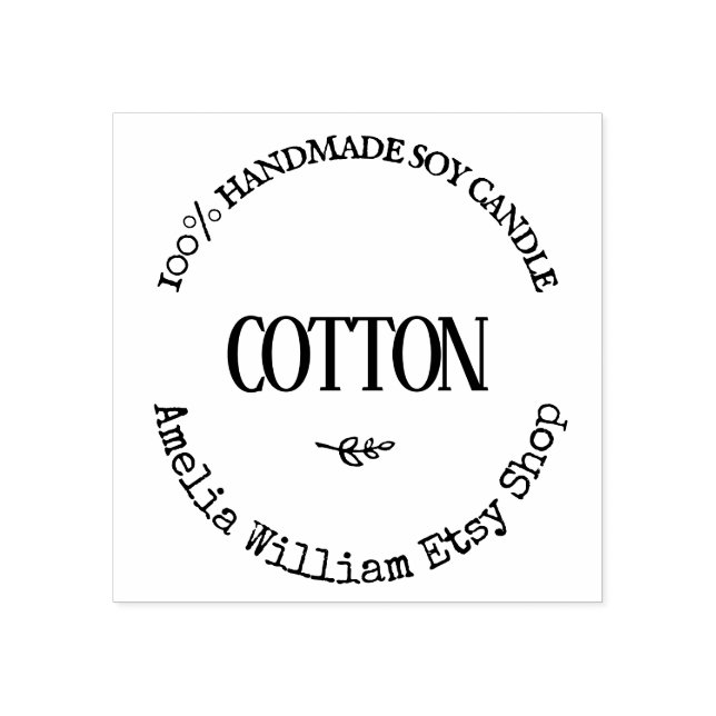 Personalisiertes handgefertigtes Etikett Gummistempel (Prägung)