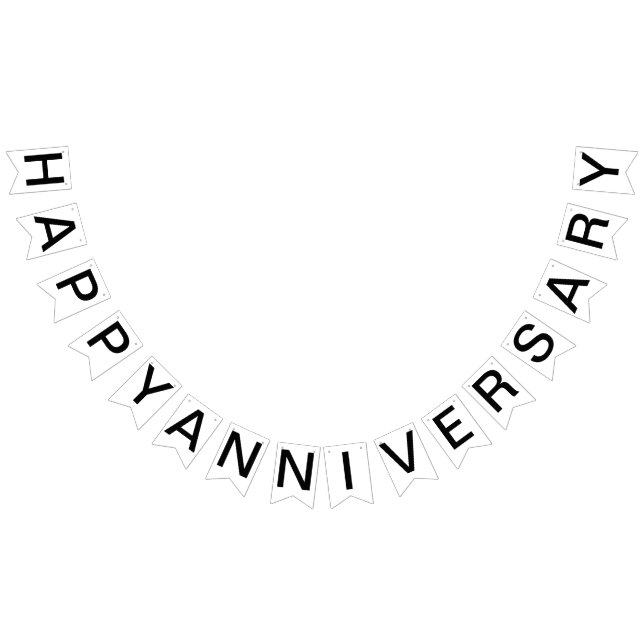 Personalisiertes Happy Anniversary Flag Bunting Wimpelkette (Alle)
