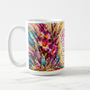 Personalisiertes Happy Birthday™ August-Geburtsblu Kaffeetasse