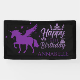 Personalisiertes "Happy Birthday" Einhorn-Banner Banner