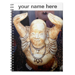 personalisiertes Happy Buddha Notebook Notizblock