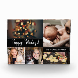 Personalisiertes "Happy Holidays" Foto Block C