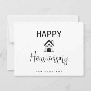 Personalisiertes Happy Housiversary Herz Immobilie Karte