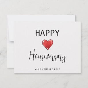 Personalisiertes Happy Housiversary Herz Realität Karte