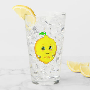 Personalisiertes Happy Lemon & Stern Glas