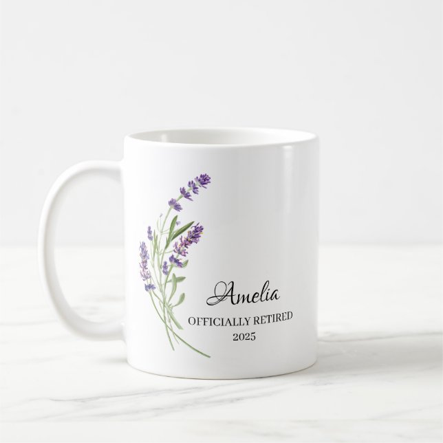 Personalisiertes Happy Retirement-Geschenk Kaffeetasse (Links)