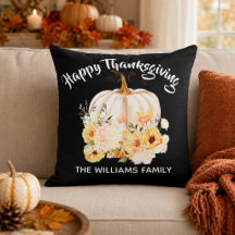 Personalisiertes Happy Thanksgiving Kürbis Blumenm