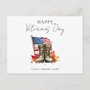 Personalisiertes Happy Veterans Day Business Postkarte