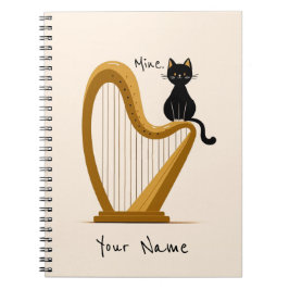 Personalisiertes Harp- und Cat-Notebook Notizblock
