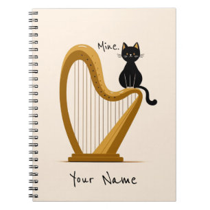 Personalisiertes Harp- und Cat-Notebook Notizblock