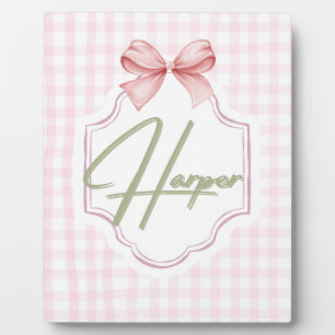 Personalisiertes Harper Baby Mädchen Nursery Schle Fotoplatte