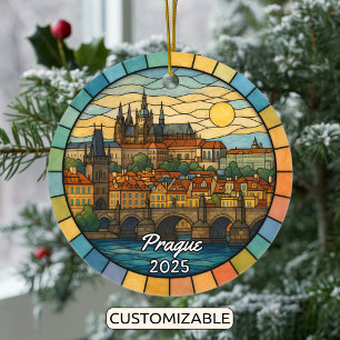 Personalisiertes Hartglas Prag, Tschechische Repub Keramik Ornament