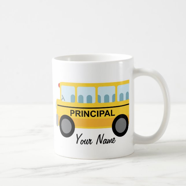 Personalisiertes Hauptschulbus-Geschenk Kaffeetasse (Rechts)