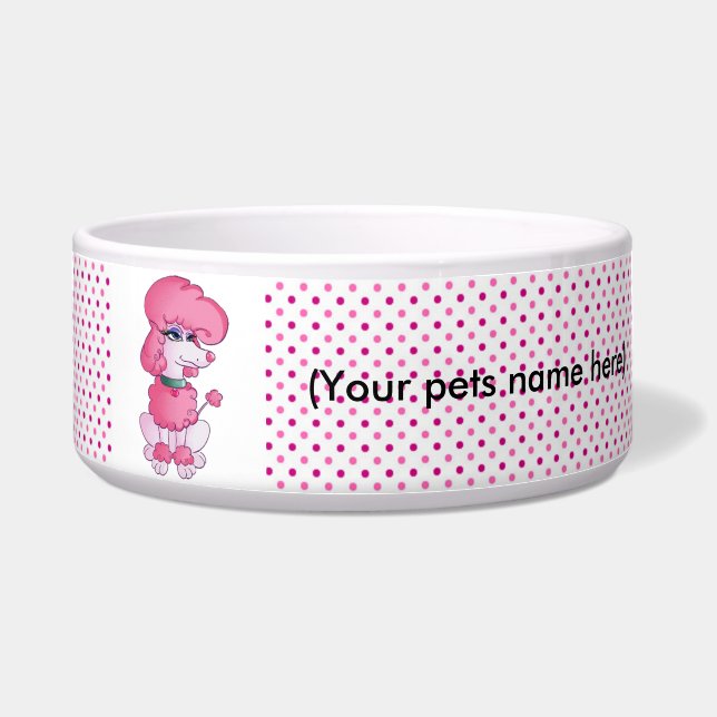 Personalisiertes Hausboot/Poodle Napf (Vorderseite)