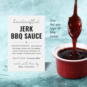 Personalisiertes hausgemachte GRILLEN Sauce Flasch Weinetikett