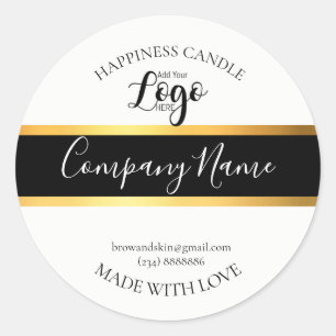 Personalisiertes, hausgemachte Kerze-Label Runder Aufkleber