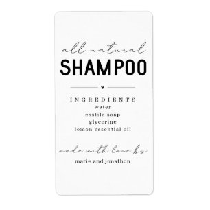 Personalisiertes hausgemachte Shampoo-Label