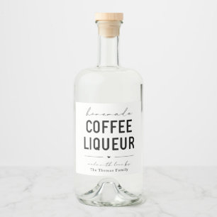 Personalisiertes, hausgemachtes Coffee-Likör-Etike Alkoholflaschenetikett